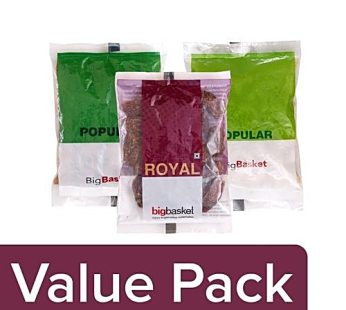 bbPopular Cashew Whole + Almond Californian Giri (100G) + bbRoyal Dry Dates 100G
