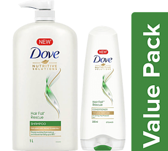 Hair fall Rescue Shampoo 1 L + Hair fall Rescue Conditioner 180 ml