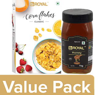 100% Pure Honey, 1 kg + Corn Flakes Classic, 475 g