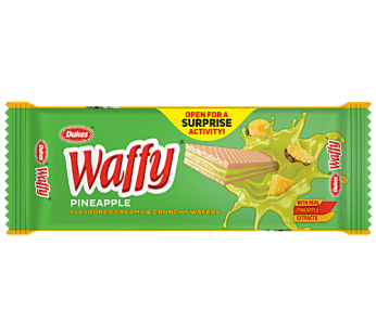 Waffy Wafers – Pineapple Flavoured, Creamy & Crunchy