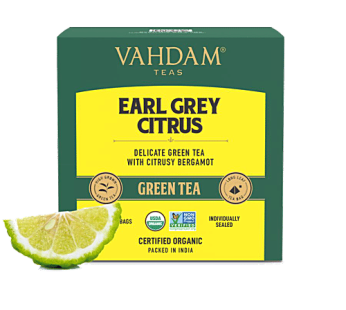 Organic Earl Grey Green Tea Bags – With Bergamot Citrus