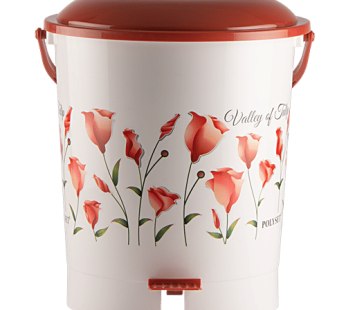 Super Pedal Bin – Valley Of Tulip, Brown, For Home & Office Use