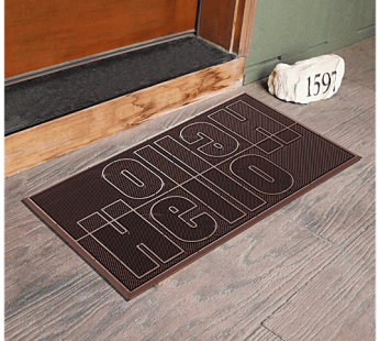 Door/Floor Mats – 100% Rubber, 8-9mm Thick, Hello Design