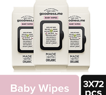 Organic Pure Water Baby Wet Wipes – Super Soft, Pediatrician Certified, Hypoallergenic, Derma Tested, Vegan